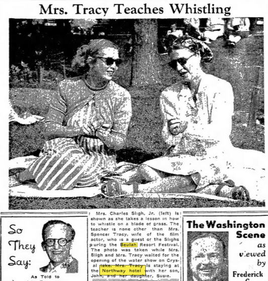 Northway Hotel (Northway Inn) - July 1948 Spencer Tracy And Wife Stop In (newer photo)